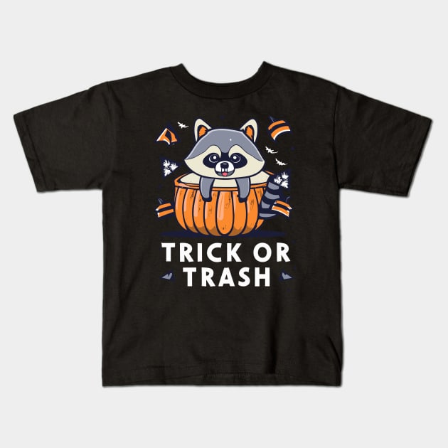 trick-or-trash Kids T-Shirt by Space Monkeys NFT